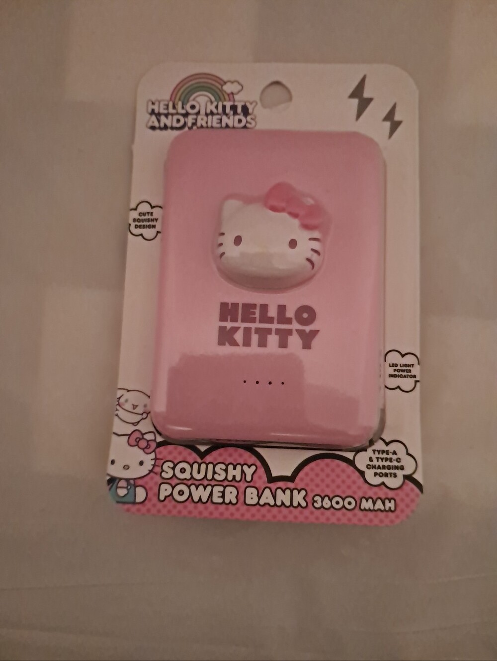 Hello Kitty Pink SQUISHY Power Bank 3600 mAh